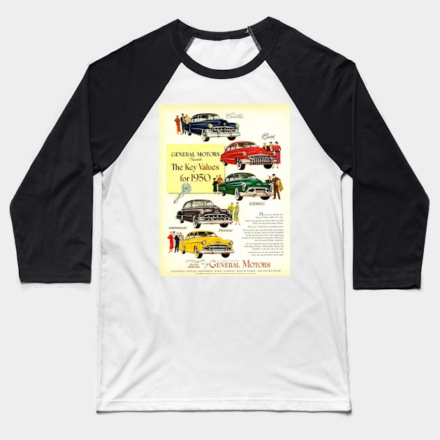 CLASSIC CAR VENTAGE 1950 Baseball T-Shirt by mosatu